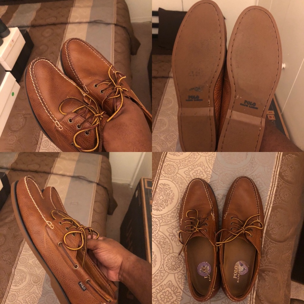 Polo boat shoes sz 14 worn 3x gently used